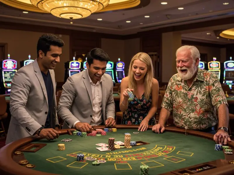 Happy family enjoying online games together at Apex Casino platform