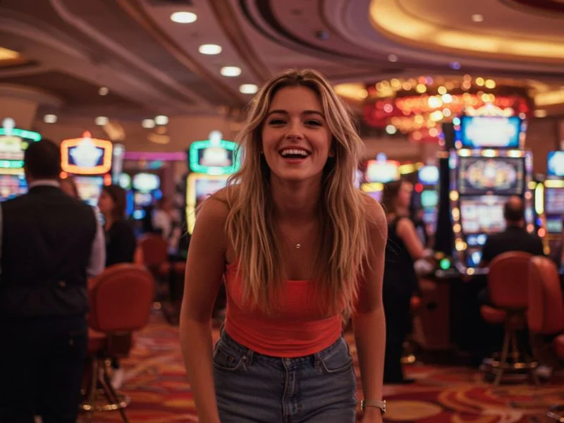 Cheerful player enjoying the casino floor at lodislot 777 casino online