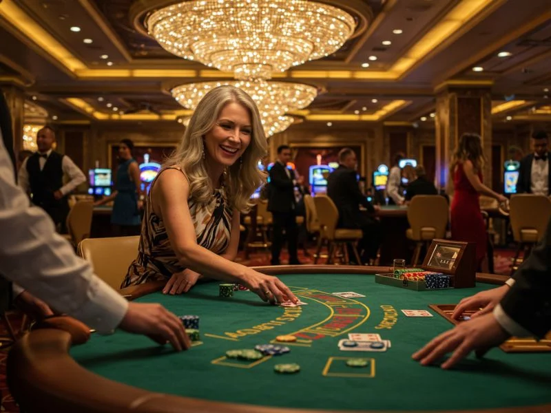 Happy person playing poker after successful pinasbet online casino login