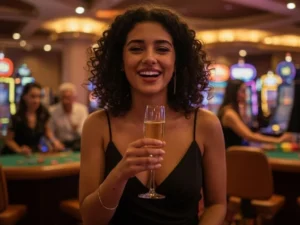 Woman enjoying casino experience at the top 10 highest win rate online casino