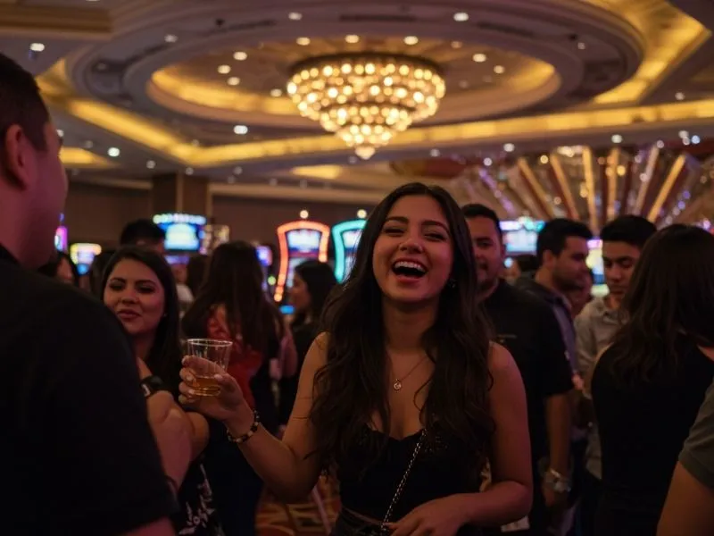 Friends laughing and playing together at Lucky Horse Online Casino, enjoying fun and exciting gaming moments.