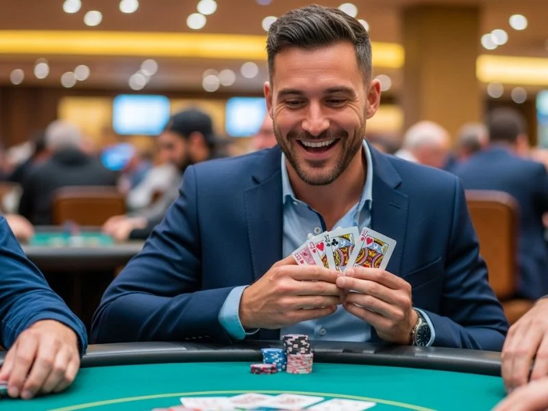 lol646 casino login man enjoying the entire online casino experience with a relaxed and satisfied expression