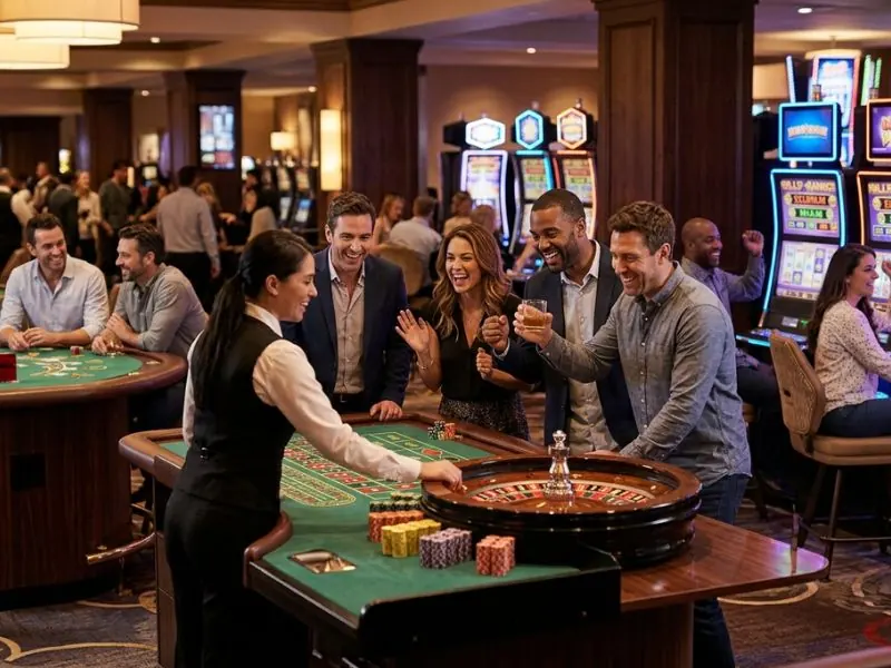 Joyful 9s slot casino happy times start with every casino hand showing colorful reels and excited players