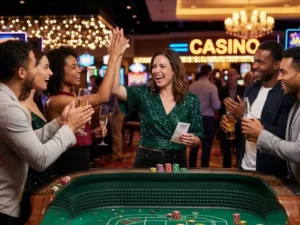 A player celebrating wins and enjoying the fun on Crazy 777 slot-Tada Games