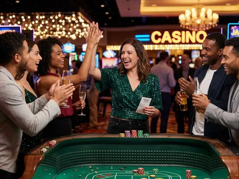 A player celebrating wins and enjoying the fun on Crazy 777 slot-Tada Games