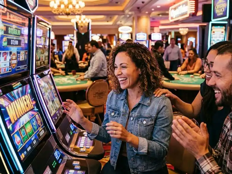 Vibrant jiliasia casino slot happy moments are just a casino bet away showing colorful reels and excited players