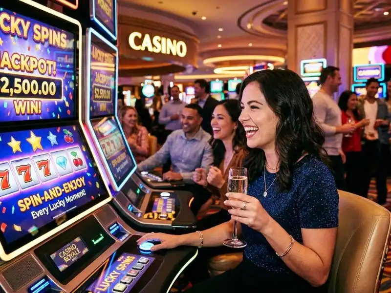 A player spinning the reels and enjoying every lucky moment at Pogo online casino