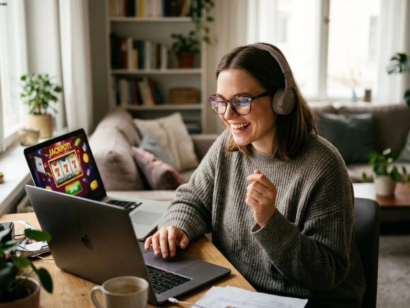 best jili slot game a happy player enjoys the thrill of online casino games